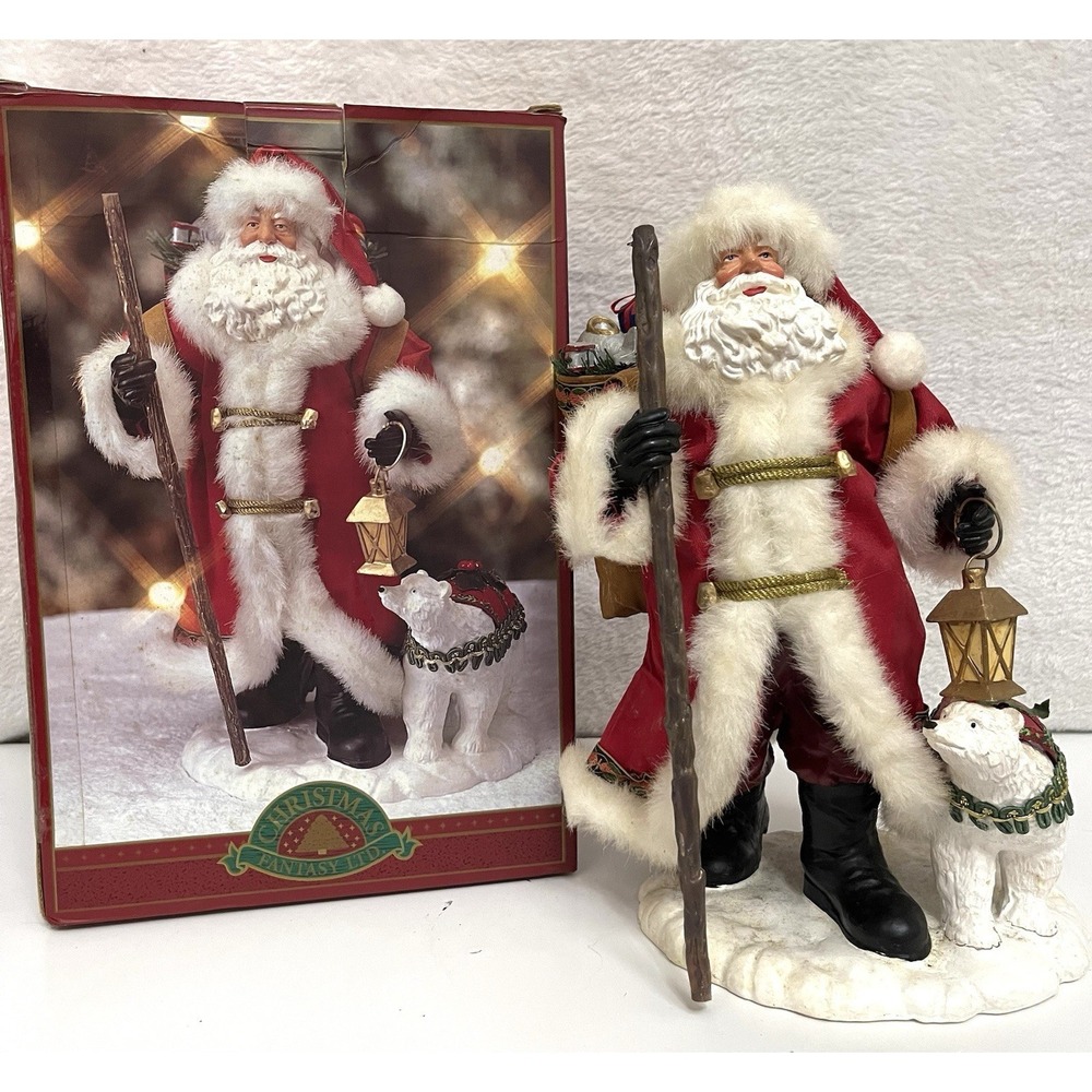 Christmas Fantasy Ltd Wonderland Santa Collection 16" Velvet Santa with Staff